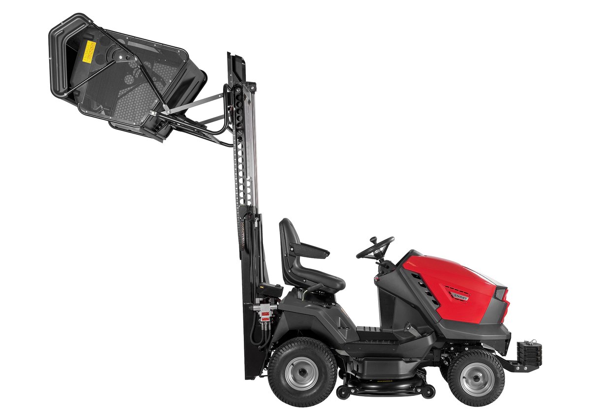 Zahradní traktor SECO Starjet P6 PRO se zdviženým vysokozdvižným košem